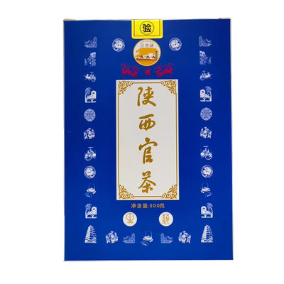 Specialità Health Drink Tè scuro Shaanxi Tè nero fermentato biologico 500 grammi Tè di mattoni neri certificato Halal Tè stampato a foglie in scatola