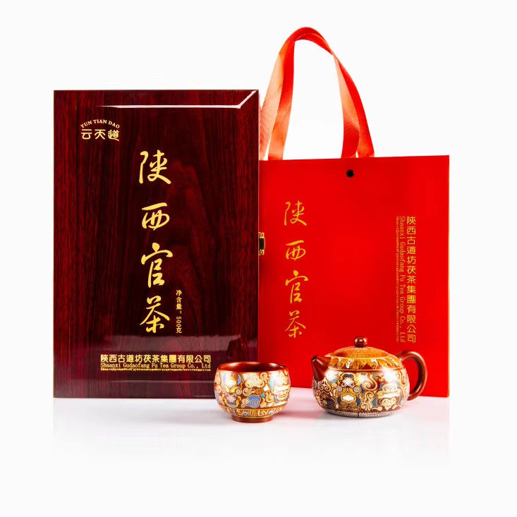 Tè ufficiale Jingyang Fuzhuan Tè fiore d'oro Tè di mattoni Un sapore di tè migliore