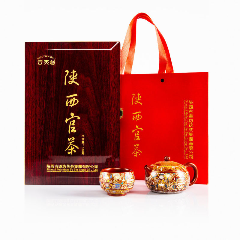 Vivi i ricchi sapori di Jingyang Futea Shaanxi Tè Ufficiale Fatto a mano in mattoni Luzhou-Flavor Tea Tè scuro da un must-try