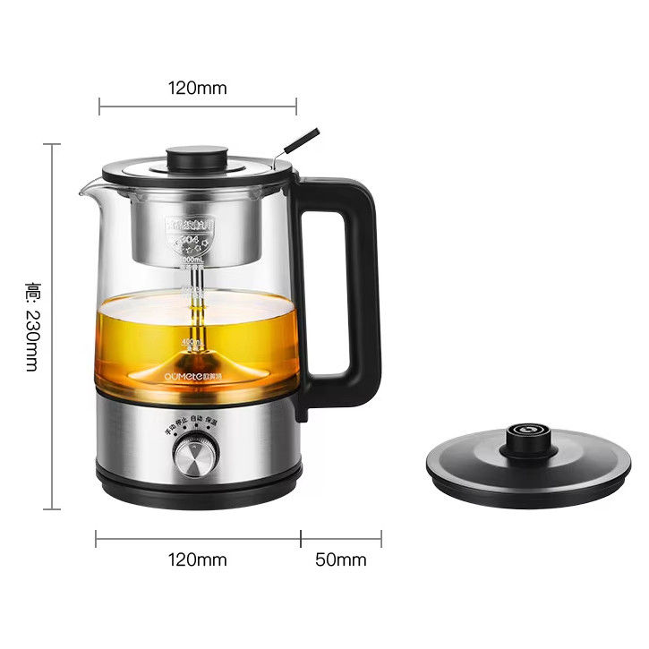 OUMETE Spray Steam Thermostatic Teapot Glass Kettle OMT-PC1020 La combinazione perfetta di salute e stile