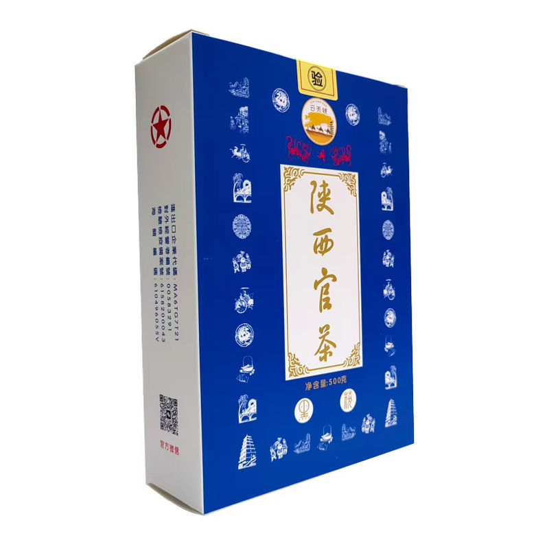 10 anni di età tradizionale cinese OEM Tè nero fatto a mano compresso Tè fermentato mattoni 500g Full Gold Fiore Collezione Grado
